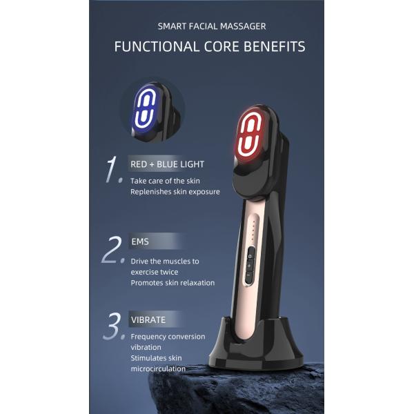 Multifunctional Electric Massage Comb Smart EMS Vibration Red Blue Light Face Body Skin Care Hair Growth