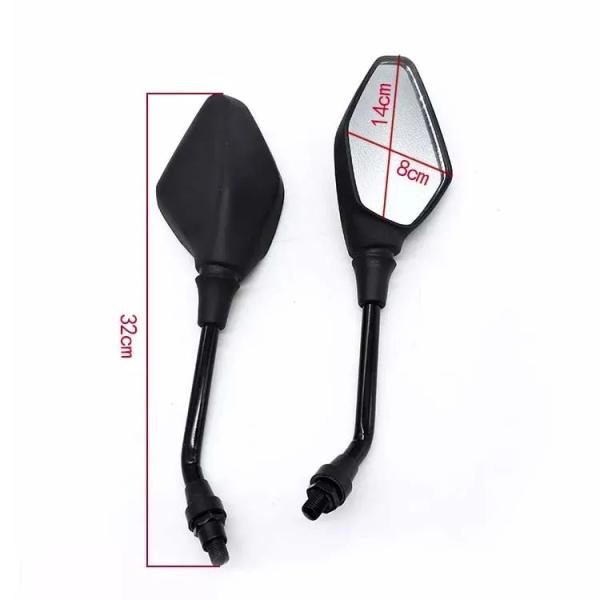 Convex Surface 10mm Rear View Side Mirror for Bajaj Motorcycle Universal Replace/Repair