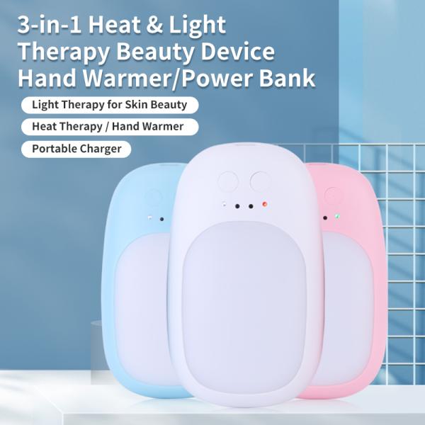 Pink Portable Charger Hand Warmer 5200mah Handwarmer Phone Charger