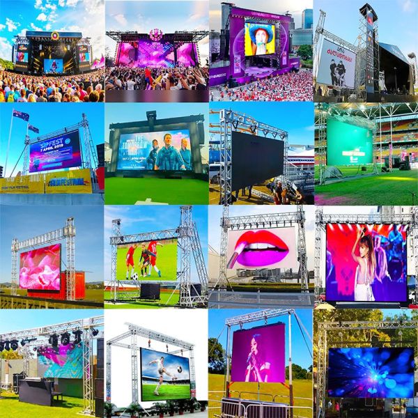 Outdoor Rental LED Screen with IP65 Waterproof Protection for Concerts and Music Festivals, 500×500 or 500×1000 Panels