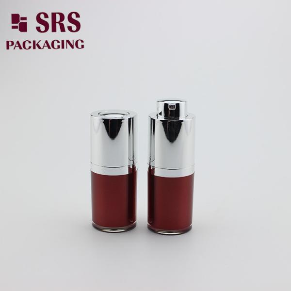 A020 airless bottle manufacturer 15ml painted red color acrylic screw up lids bottle