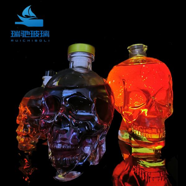 Настраивайте форму черепа, печать на экране, 750 мл. Стеклянная бутылка с крышкой.