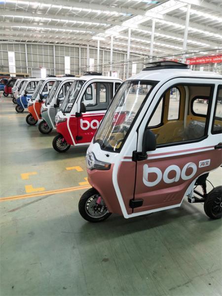 500W fechou o triciclo elétrico para a rua Trike fechado legal da roda dos adultos 3
