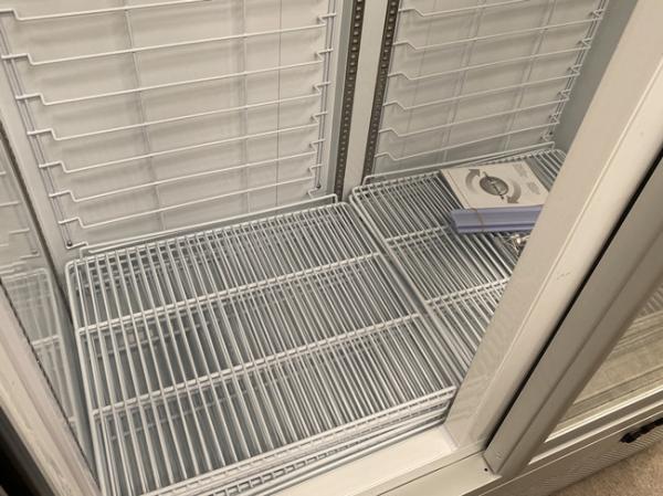 Display refrigerator freezer 1000L double glass doors drink cooler fridge showcase