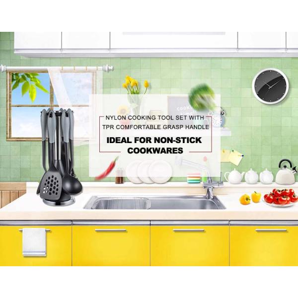 Best Kitchen Utensil Set 7PCS Sustainable Nylon and Customized Cocina Utensilios