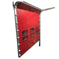 a cor vermelha secional industrial da porta 3000x4000 do painel de 50mm revestiu o sanduíche de aço automático
