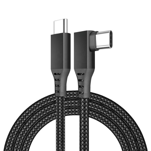 Right Angle USB 3.2 Gen 1 Type C To USB C Cable 5A Thunderbolt 1m 3m 5m 16ft