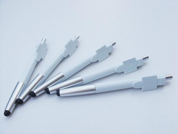 2 in 1 Press ball pen print logo cheap plastic advertising touch pen stylus ballpoint pen