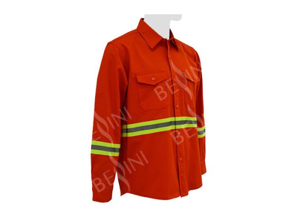 High Visibility Custom Work Shirts XS-3XL Size With Detailed Sleeve Band