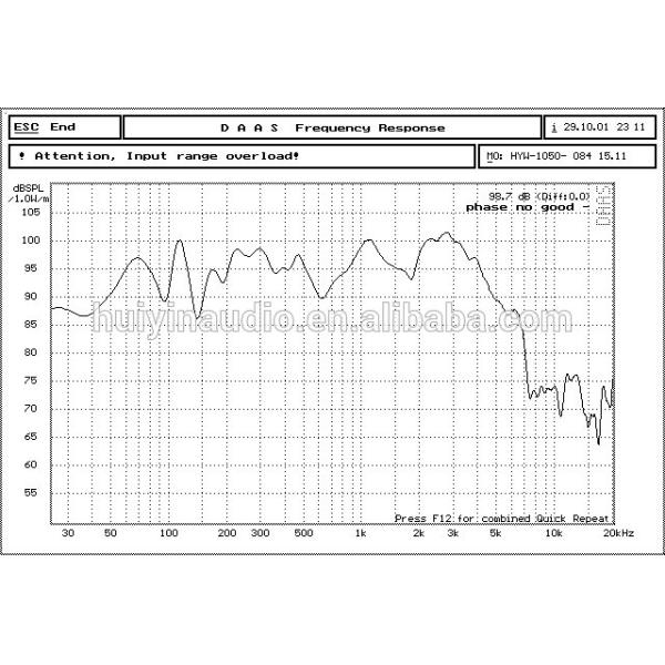Steel Basket 2kg 99dB 10 Inch 20khz Guitar Bass Speaker