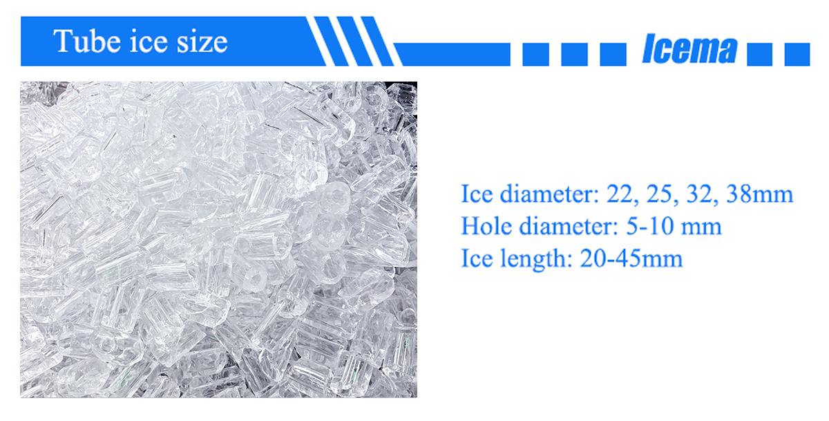 1 Ton Easy to Operation Commercial Tube Ice Machine for Food Processing