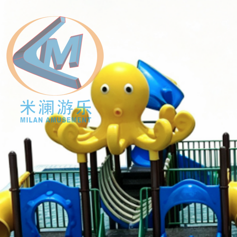 Customized Ocean Theme Water Slide Combo – Multi-Slide Kids Water Playground for Water Parks & Water Settings
