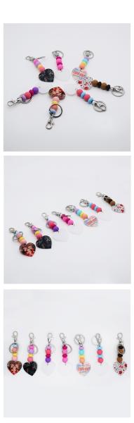 Heart Shape Sublimation Acrylic Keychains Blanks 120*40mm Customizable