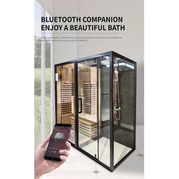 Luxury Shower Steam Wood Sauna Room