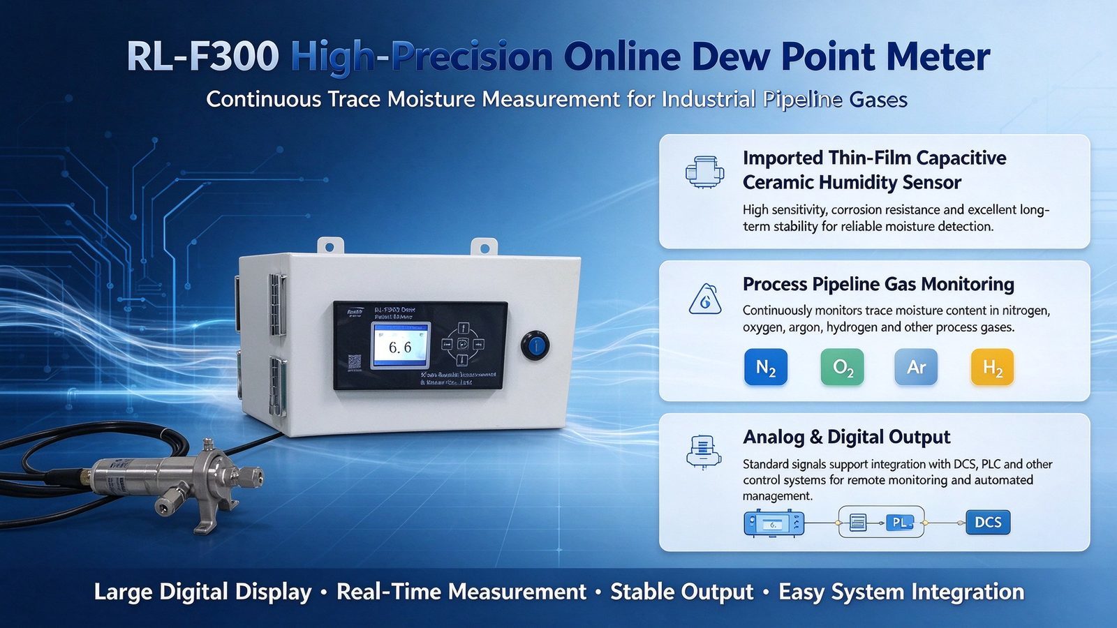 Explosion Proof Metal Dew Point Measuring Device With Sound Alarm