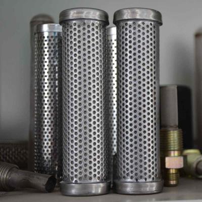 SS316L Perforated Metal Filter Screen Mesh Cylinder anti rust With Fine Flange