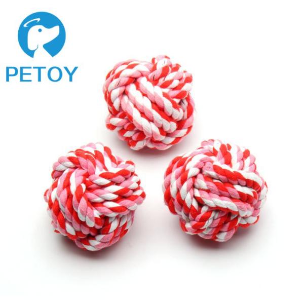 Cotton Indestructible  Rope Ball Dog Toy Bright Color  ODM Services