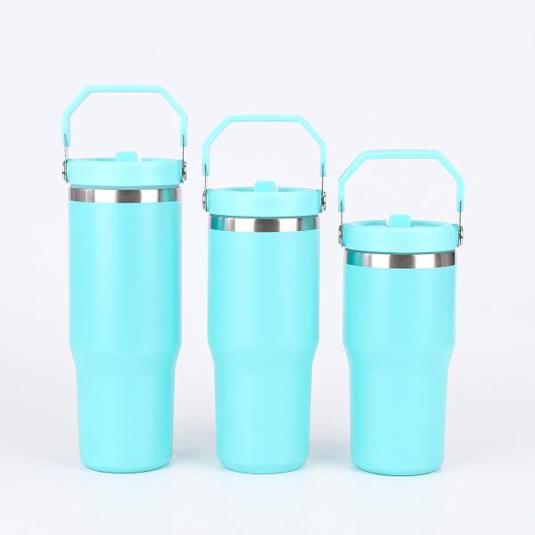 30oz Stainless Steel Tumbler  Vacuum Insulated Water Bottle For Home Office Or Car Reusable Cup With Straw Leak Resistant Flip Cold For 12 Hours Or Iced For 2 Days