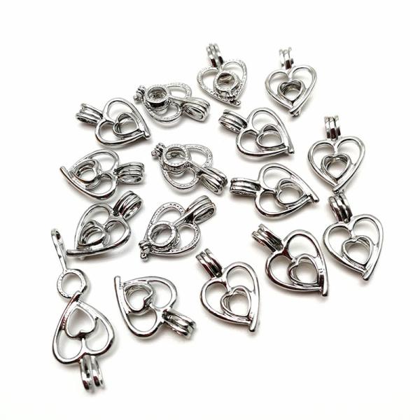 Oyster Pearl Cage Pendant Beads Hollow Essential Oil Diffuser Locket Pendant Jewelry