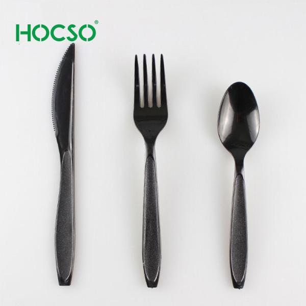 Plastic Sleeve Cutlery Set Customized Logo Buffets PS Disposable Spoon Fork and Knife