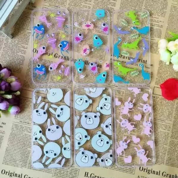 Acrylic Cartoon Moving Eyes Back Cover Cell Phone Case For iPhone 7 6s Plus 5s