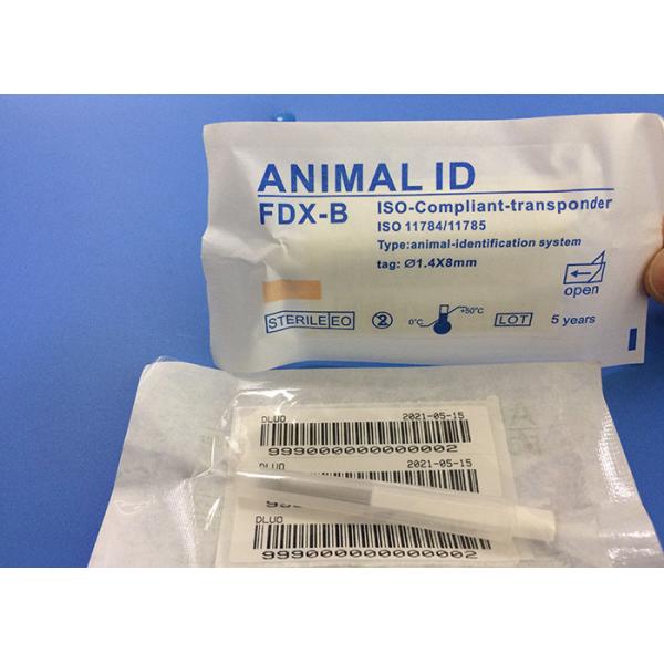 Pet / Cat / Dog ISO Transponder Microchip Identification With 3 Stickers Injectable Transponders