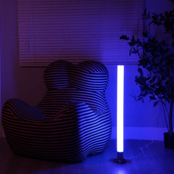 360 Degree Emitting RGB Mood Light with Remote Control 24W Standing LED Lamp for Modern Home Decor