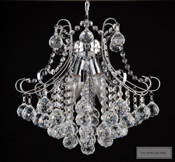 Small metal chandelier with K9 crystal for indoor home lighting fixtures (WH-MI-70)