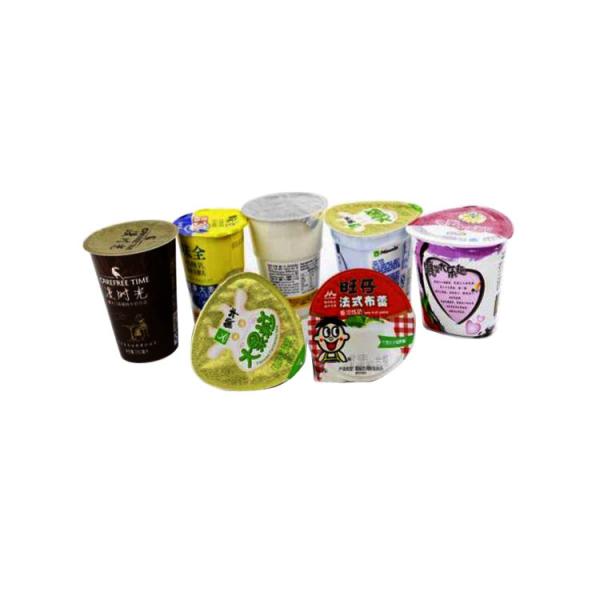 printed 144mm Aluminum Yogurt Foil Lid 120 Mic For Dairy Packaging