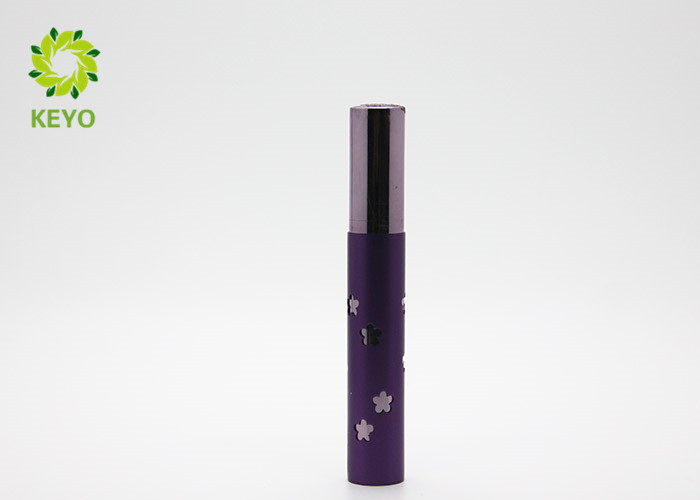 Round Purple Empty Makeup Containers  Aluminum Made For Eyeliner Packaging