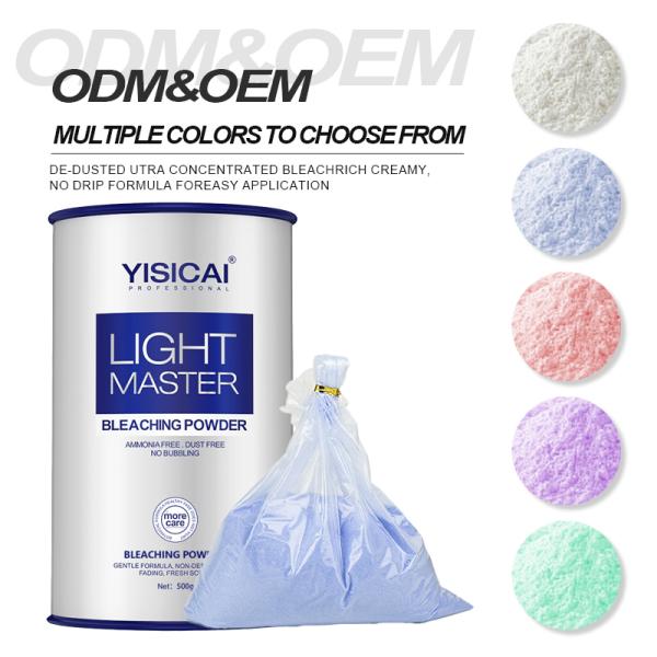 Salon-Grade 500g Hair Bleaching Powder - Cool Toning Blue Color Care, Fragrance-Enhancing Formula, Professional OEM Private Label Supported