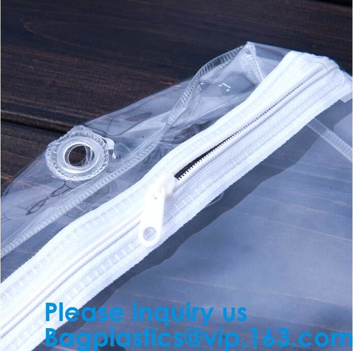 Custom Frosted Opp Pvc Black Zipper Slider Packaging Clothing Bag With Your Logo,Underwear Zip Lock Packing Plastic Clot