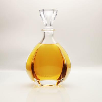 Fond plat épais de luxe de la meilleure qualité 500ml 750ml de la bouteille 1200g de spiritueux d'OEM