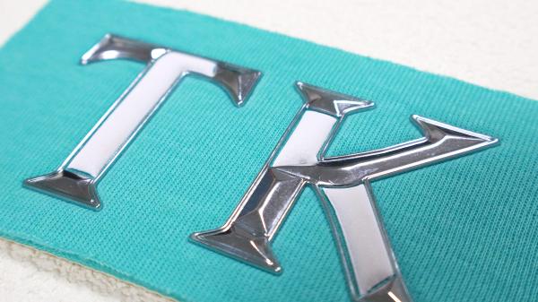 3D Metal Patch Embossed logo High Frequency TPU Heat Transfer Label for Clothing Bulk Factory Price