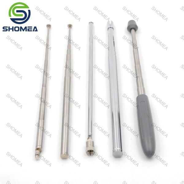 Custom Stainless steel  telescopic pole with rubber handle