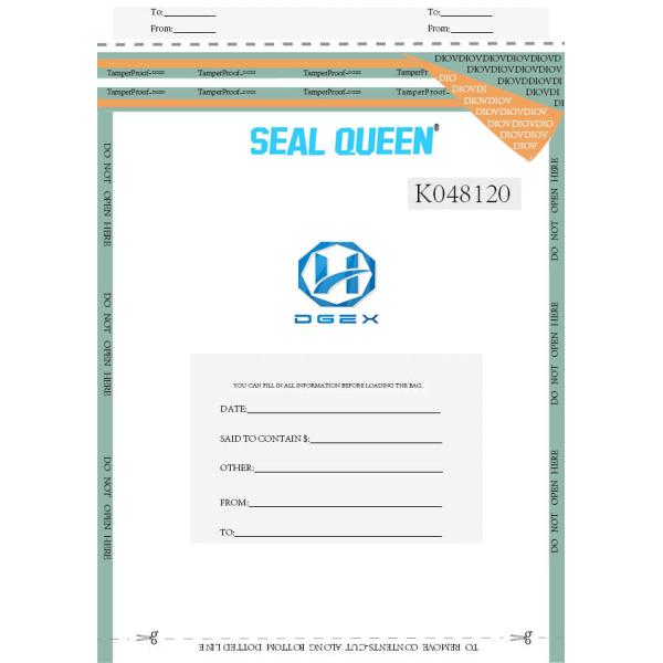 пластиковые уплотнение безопасностью сумки наличных денег банка/сумка депозита безопасности/депозит доказательства трамбовки кладут в мешки