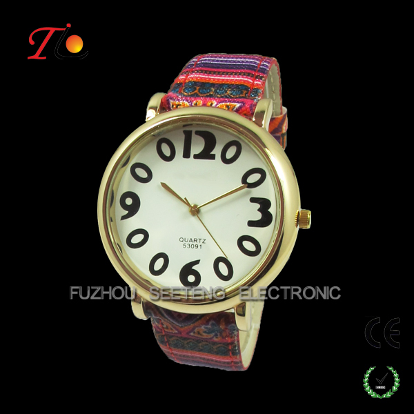 Colorful nylon and fabric watch popular wholesale festival items