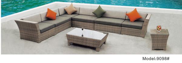8piece -Rattan wicker Project furniture single modular sectional sofa set  -9098