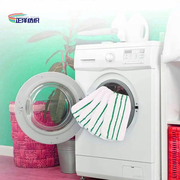 18x32cm 600gsm Wet Cleaning Mop Green Stripes Mesh Air Cloth Steam Mop Refill Pad