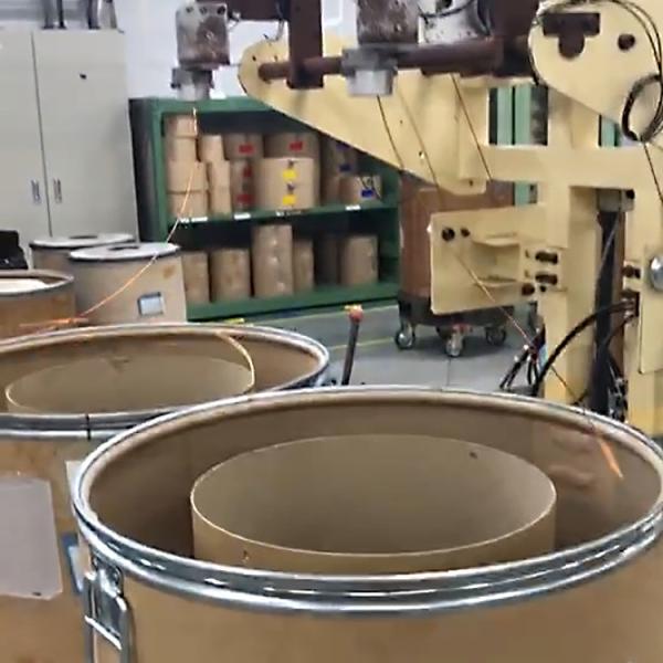 350kg Welding Wire Fiber Storage Drums Zinc Wire Kraft Paper  Fiberboard Barrel