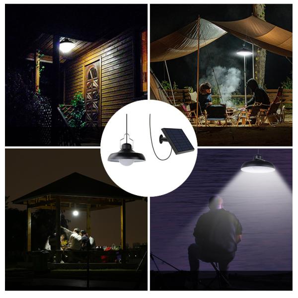 270° Beam Angle Solar Chandelier Color Temperature CCT 6000K-7000K Hanging Lamp Remote