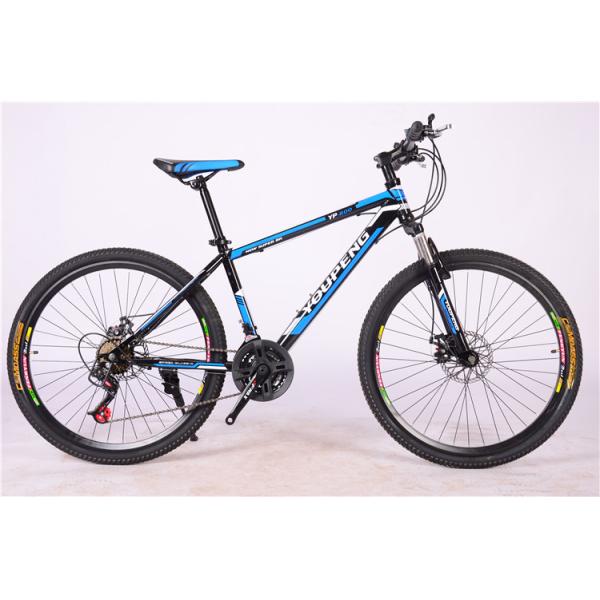 Hot sale OEM 21 speed double wall rim black hi ten steel mountain bicycle with suspension
