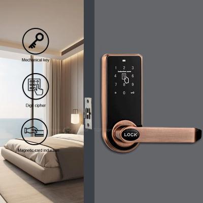 Bloqueio eletrônico de porta de quarto de hotel inteligente RFID Cartão de senha TT Bloqueio com tela sensível ao toque