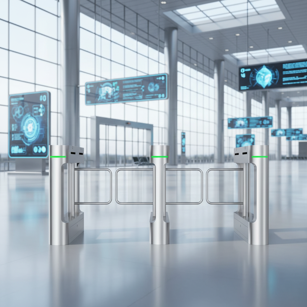 IP54 Stainless Steel Swing Gate Turnstile With Face Recognition 2 Way