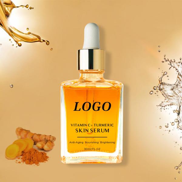 OEM / ODM Meilleure vente de marque privée hydratant organique huile de curcuma pour le visage extrait de gingembre sérum éclaircissant le visage