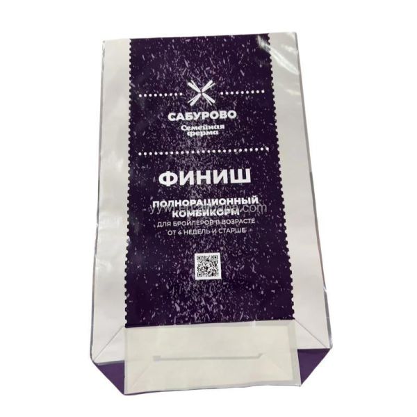 Animal Feed Bag BOPP Printing Open Top Square Bottom Waterproof PP Woven Bag for Pet Food