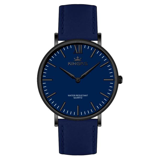 Custom Logo Quartz Hand Watch For Men 20.0 * 18.0mm Leather Strap