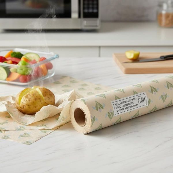 Custom OEM Microwave Safe Food Grade Wrapping Paper for Food Storage and Preservation