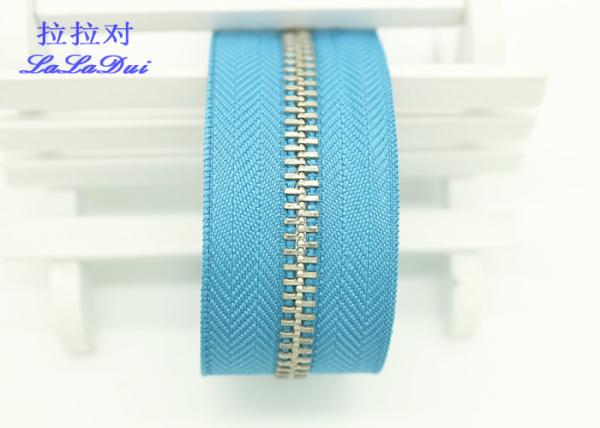 Customized 22 Inch Heavy Duty Separating Zippers , Multi Color Tape Long Coat Zippers
