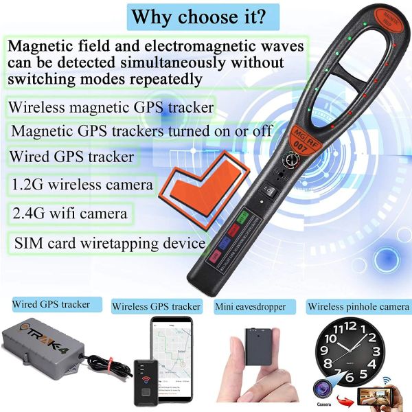 1600mAh Battery Wireless GPS Tracker Detector HK809 for Detection Frequency 1-8000 MHZ